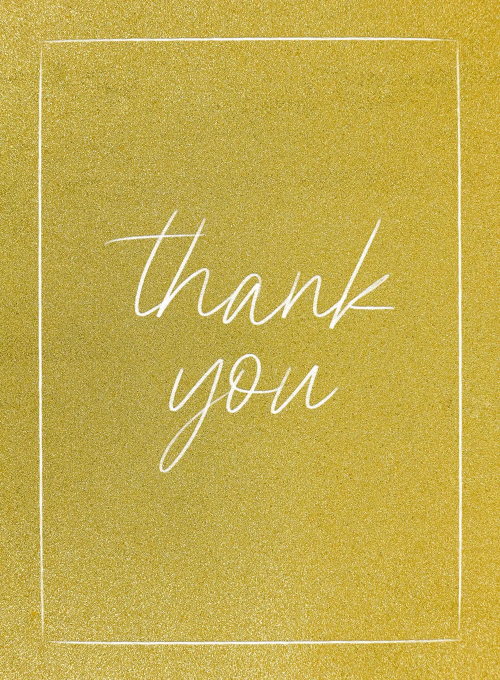 Pencil Writing Thank You (Gold) - thankyou_cards - Card