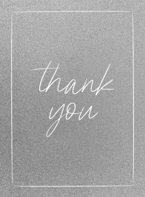 Pencil Writing Thank You (Silver) - thankyou_cards - Card
