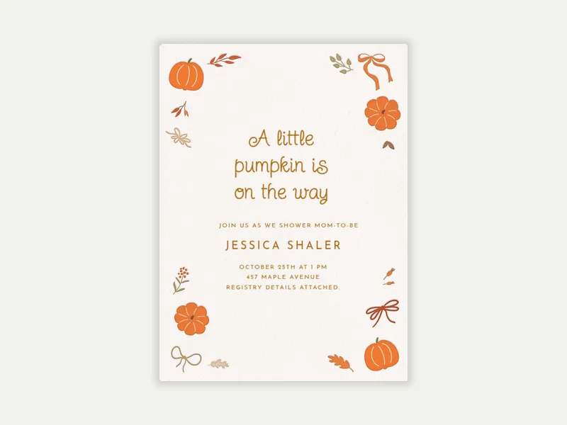Playful Pumpkins - babies_kids - Invitation