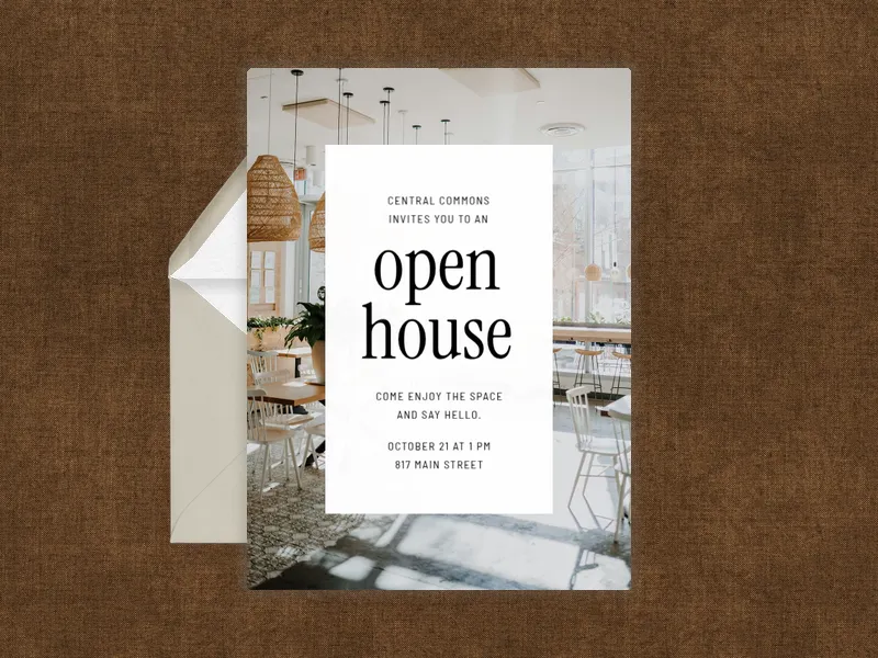 Industry Hub (Photo) Invitation premium template design
