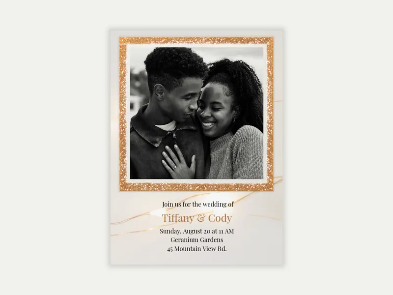Styled Photo Garland (Photo) Invitation free template design