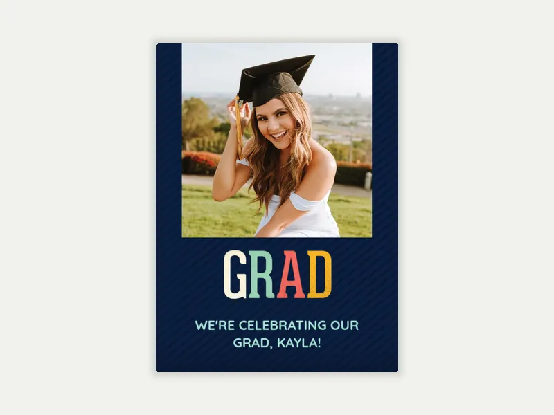 Grad (Photo) Invitation free template design