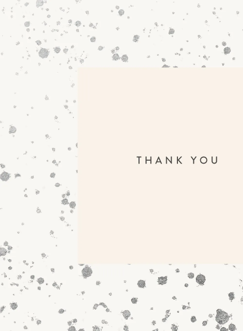 Silver Paint Splatter Card - thankyou_cards - Card