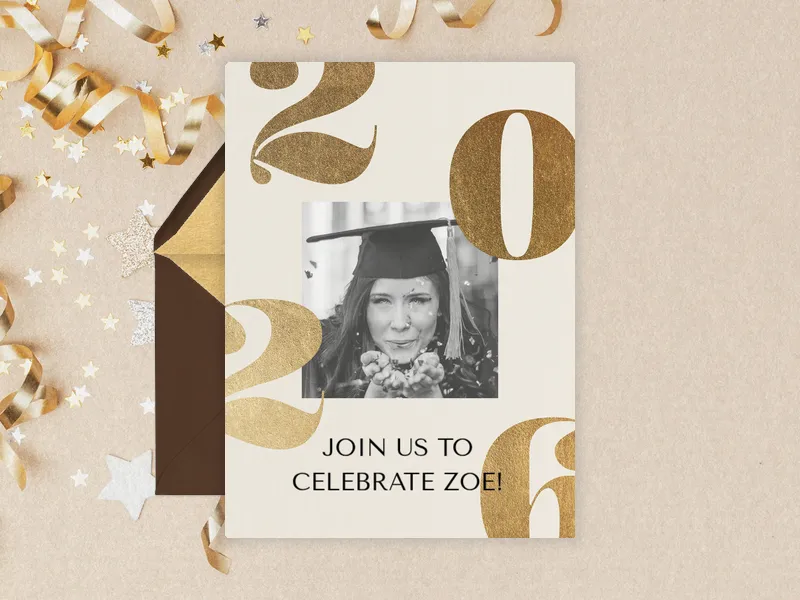 Big 2025 (Photo) Invitation premium template design