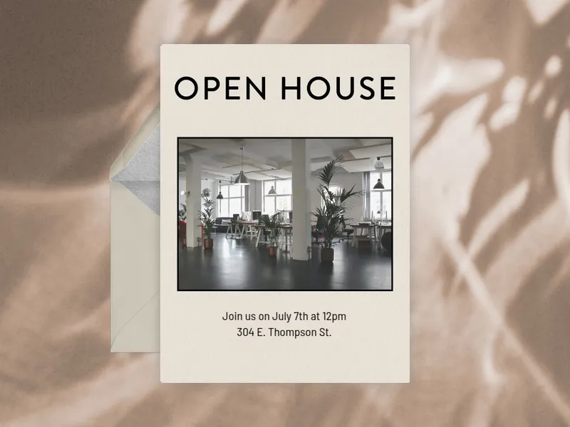 Bold & Simple Typography (Photo) Invitation premium template design