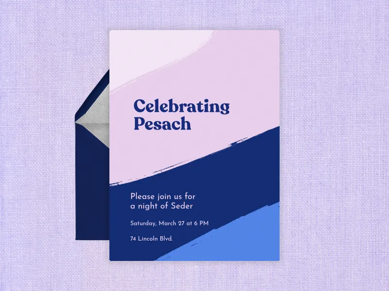 Celebrating Pesach - passover - Invitation