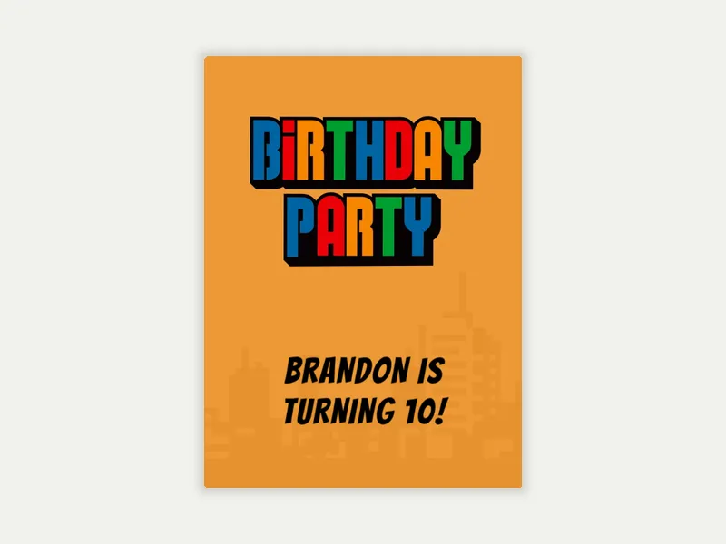 Birthday City - 11th_birthday - Invitation