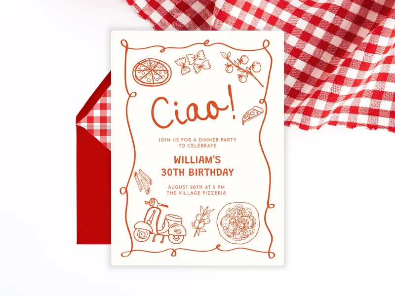 Ciao, It’s a Dinner Party - birthday_forteens - Invitation