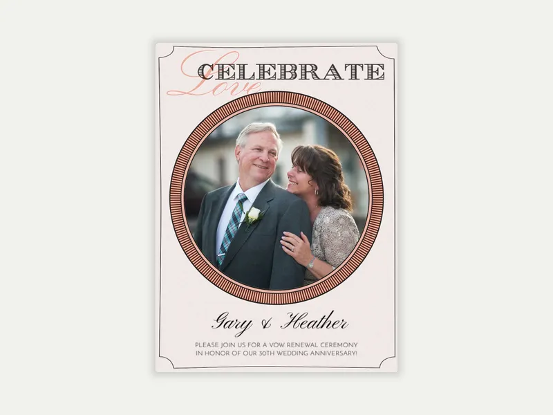 Circle of Love (Photo) Invitation free template design