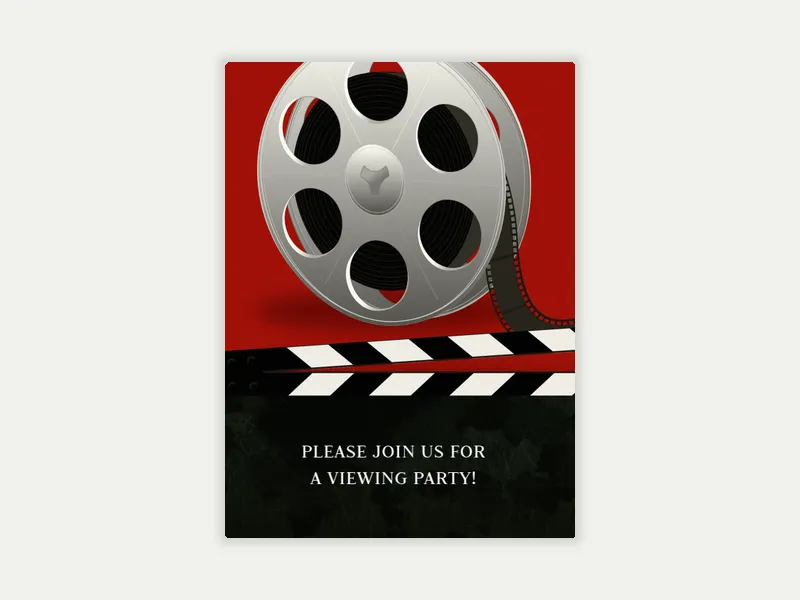 Clapboard - birthday_foradults - Invitation