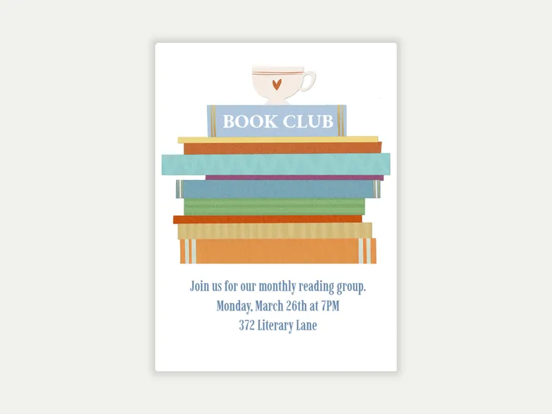 Coffee Book Club - book_club - Invitation