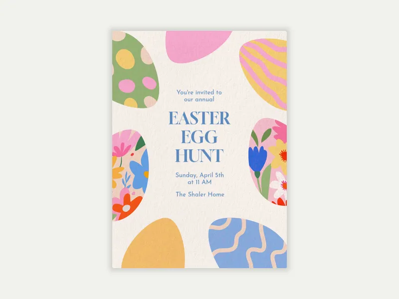 Eggy Hunt - easter - Invitation