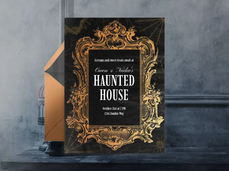 Gilded Horror - halloween - Invitation