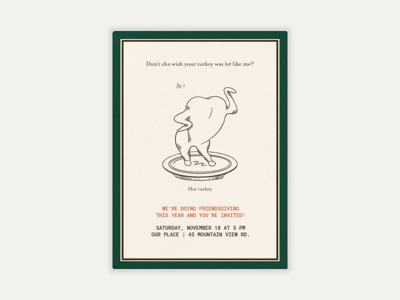 Hot Stuff-ing - friendsgiving - Invitation