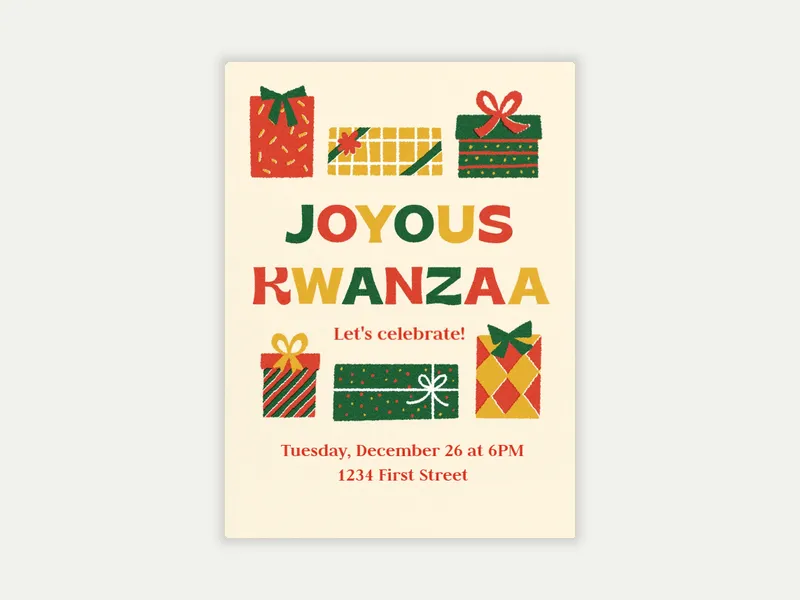 Joyous Kwanzaa - kwanzaa - Invitation