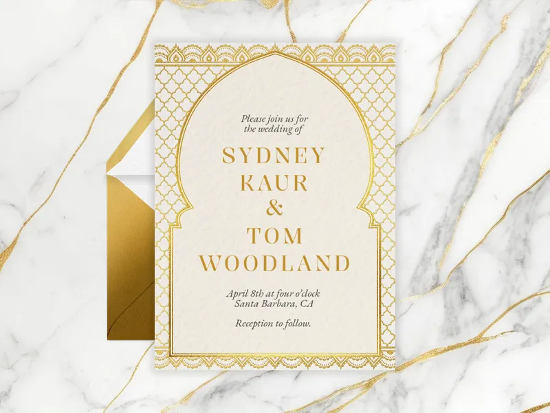 Lace Shimmer - indian_wedding - Invitation