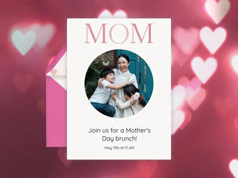 MOM (Photo) Invitation premium template design