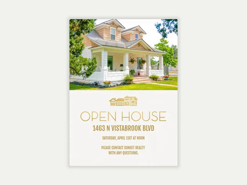 Motif Homes (Photo) Invitation free template design