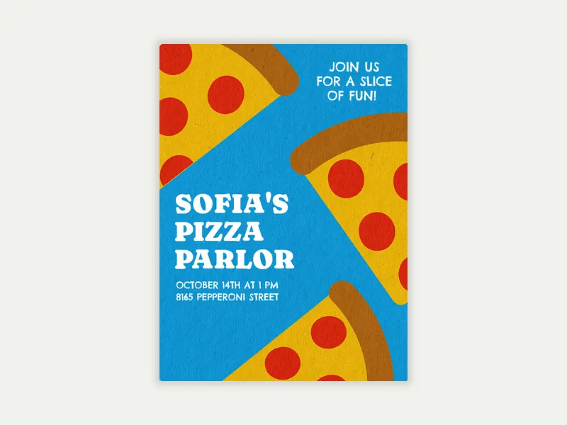 Pizza Parlor - birthday_forteens - Invitation