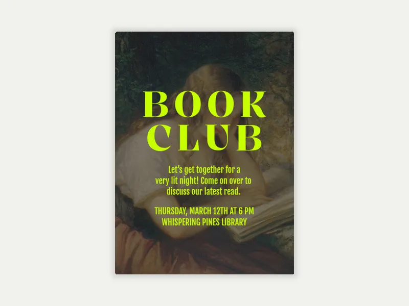 Reading Room - book_club - Invitation