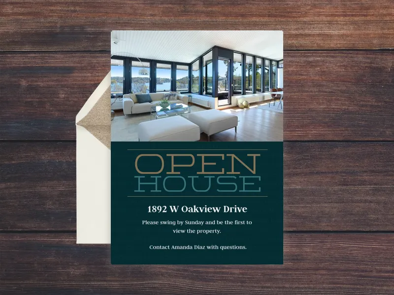 Text Pattern (Photo) Invitation premium template design