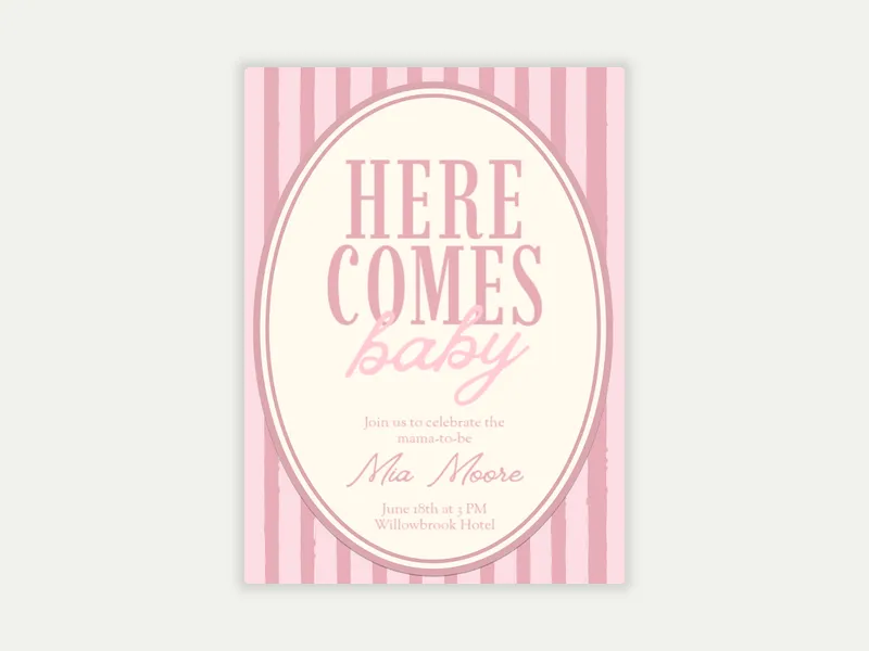 Luxe Stripes - babies_kids - Invitation