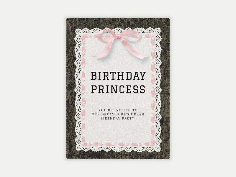 Baby Ribbon - sweet_sixteen - Invitation