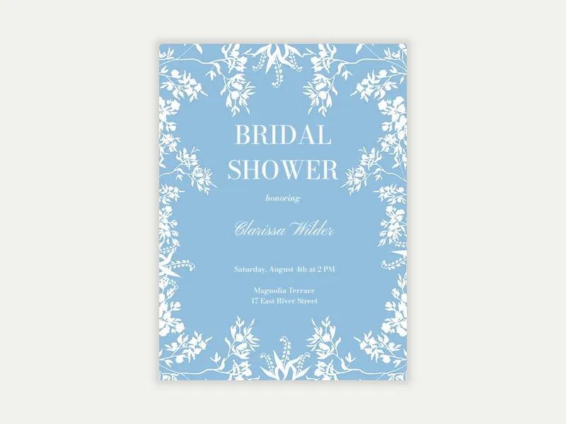 Dusty Blue - baby_shower - Invitation