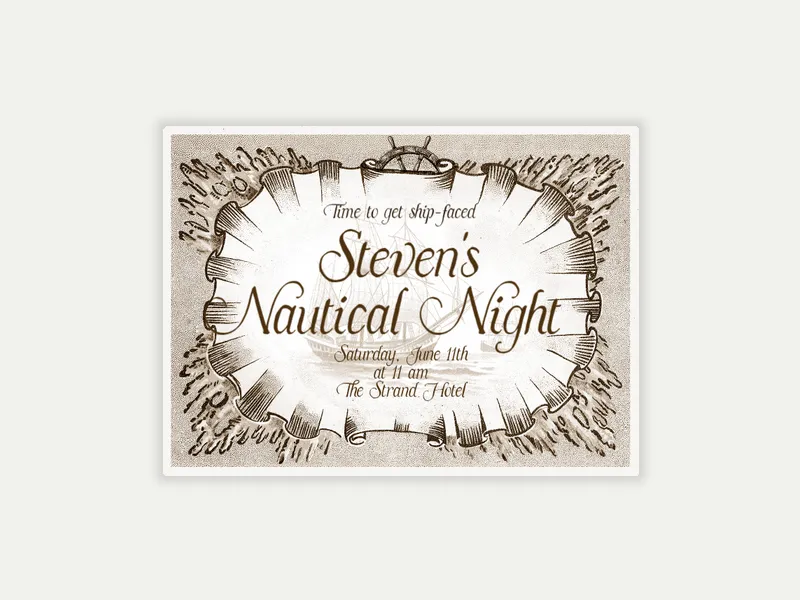 Nautical Notions - passover - Invitation