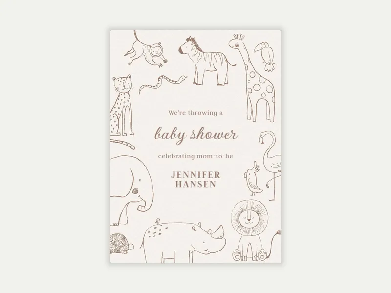 Life’s a Zoo! - bachelorette - Invitation