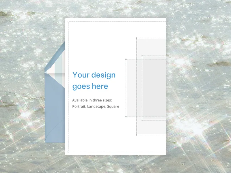 Upload Your Own Design (Ocean Shimmer) - babys_first - Invitation