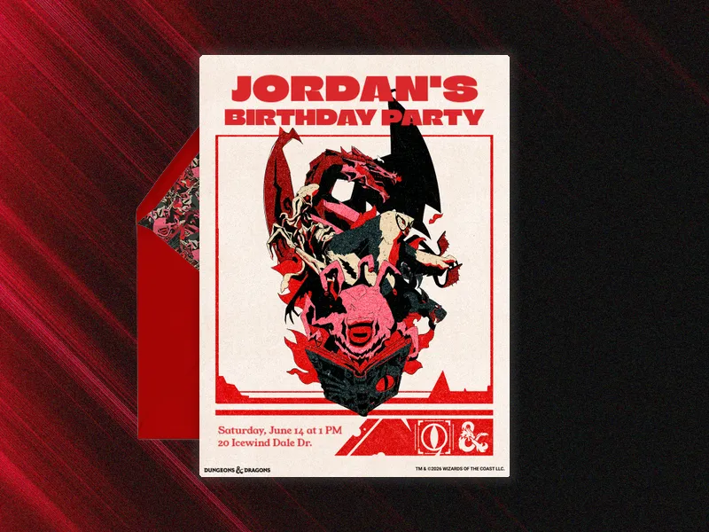 Hasbro’s Dungeons & Dragons: Monster Bash - hanukkah - Invitation