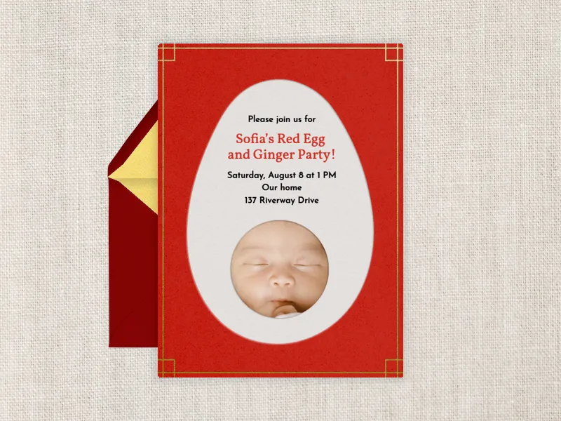 Red Egg and Ginger Party (Photo) - kwanzaa - Invitation