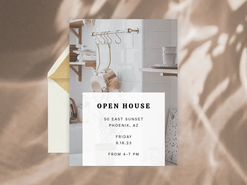 Picture Perfect Background (Photo) Invitation premium template design