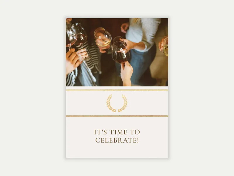 Laurel Motif (Photo) Invitation free template design