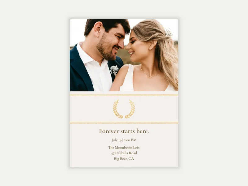 Laurel Motif (Photo) - 3rd_birthday - Invitation