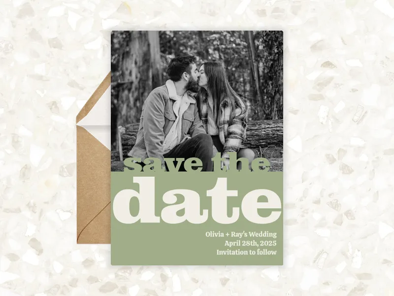 Strong Serif - Save the Date (Photo) premium template design