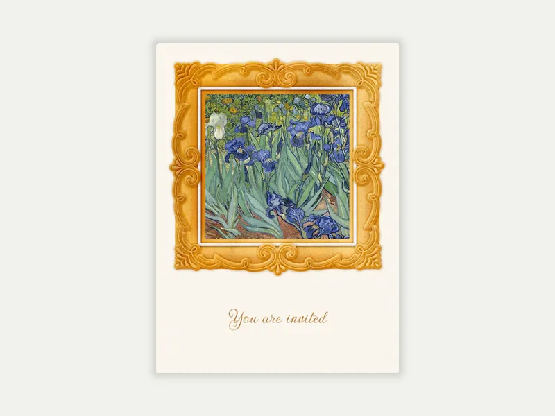 Gold Gallery Frame - design_your_own - Invitation