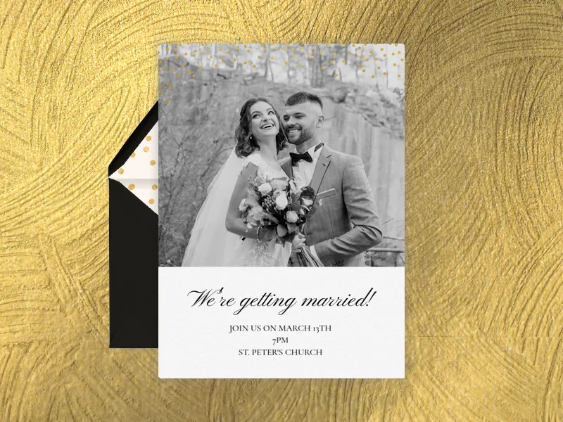 Confetti Party (Photo) Invitation premium template design