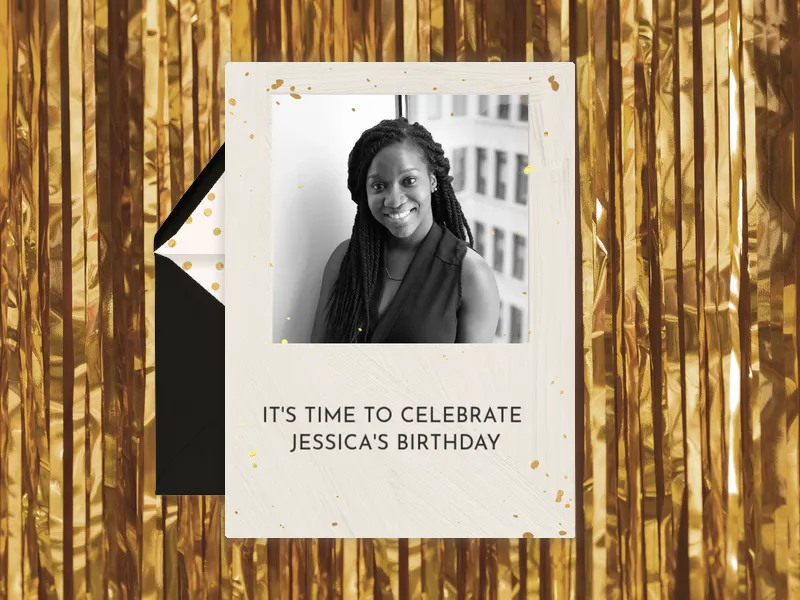 Festive Confetti (Photo) - birthday_forkids - Invitation