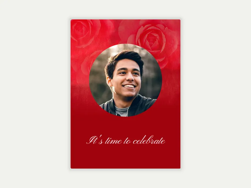 Red Roses (Photo) Invitation free template design