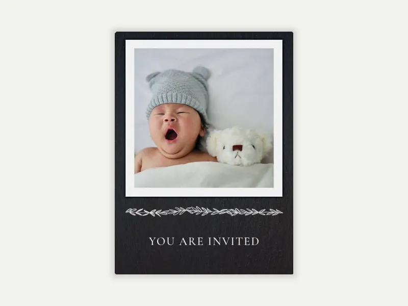 Styled Slate (Photo) Invitation free template design