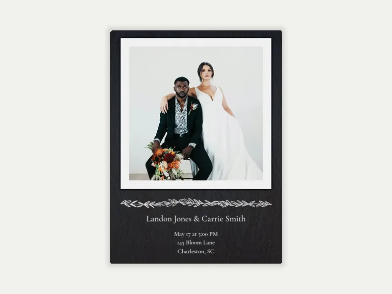 Styled Slate (Photo) Invitation free template design