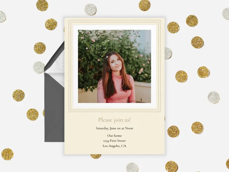Basic Ivory (Photo) Invitation premium template design