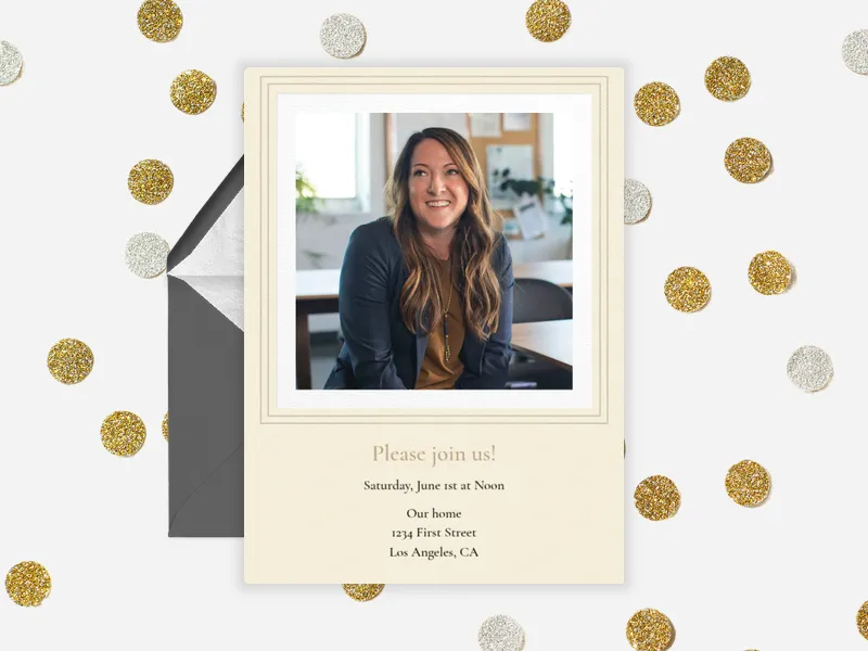 Basic Ivory (Photo) Invitation premium template design