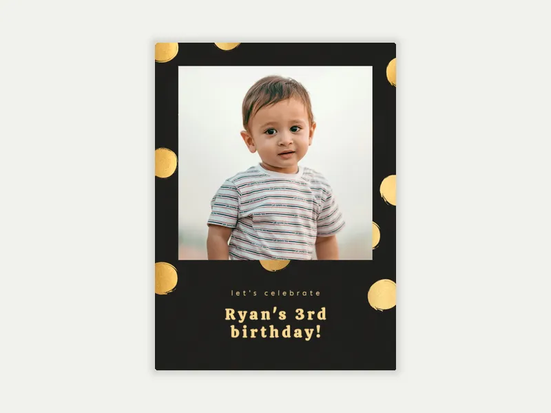Let the Confetti Fly (Photo) Invitation free template design