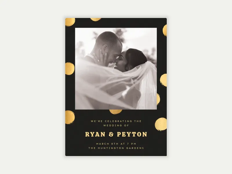 Let the Confetti Fly (Photo) Invitation free template design