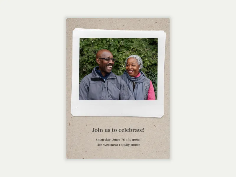 Styled Snapshot (Photo) Invitation free template design