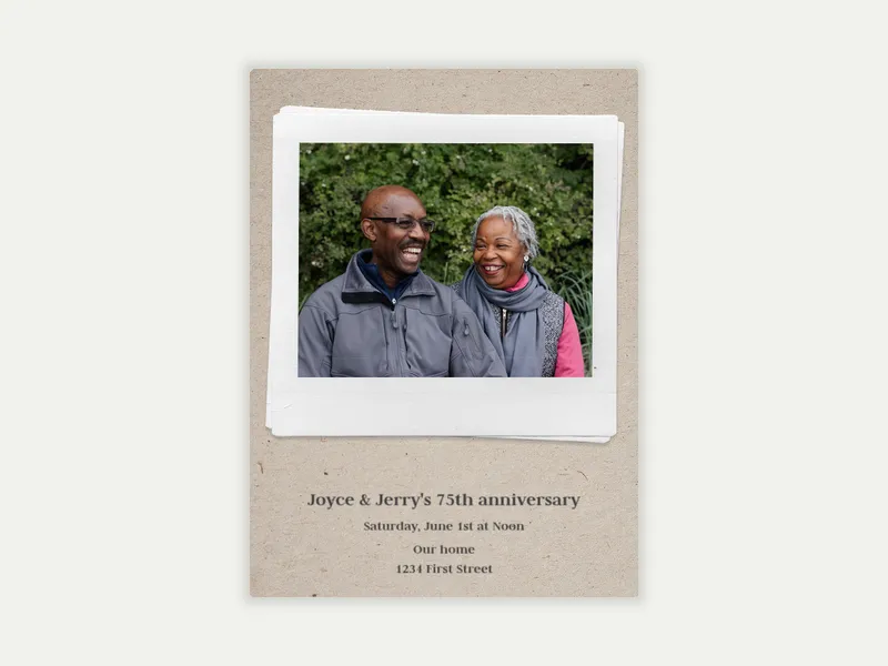 Styled Snapshot (Photo) Invitation free template design