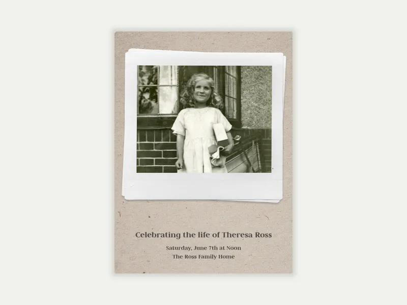 Styled Snapshot (Photo) Invitation free template design